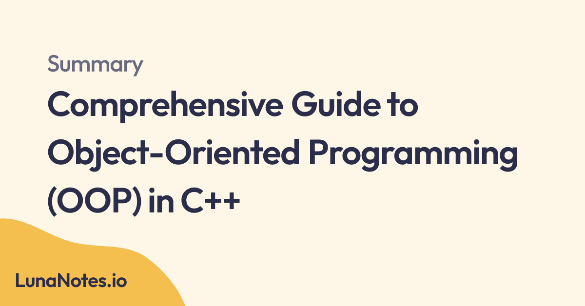 Comprehensive Guide to Object-Oriented Programming (OOP) in C++ | Video ...